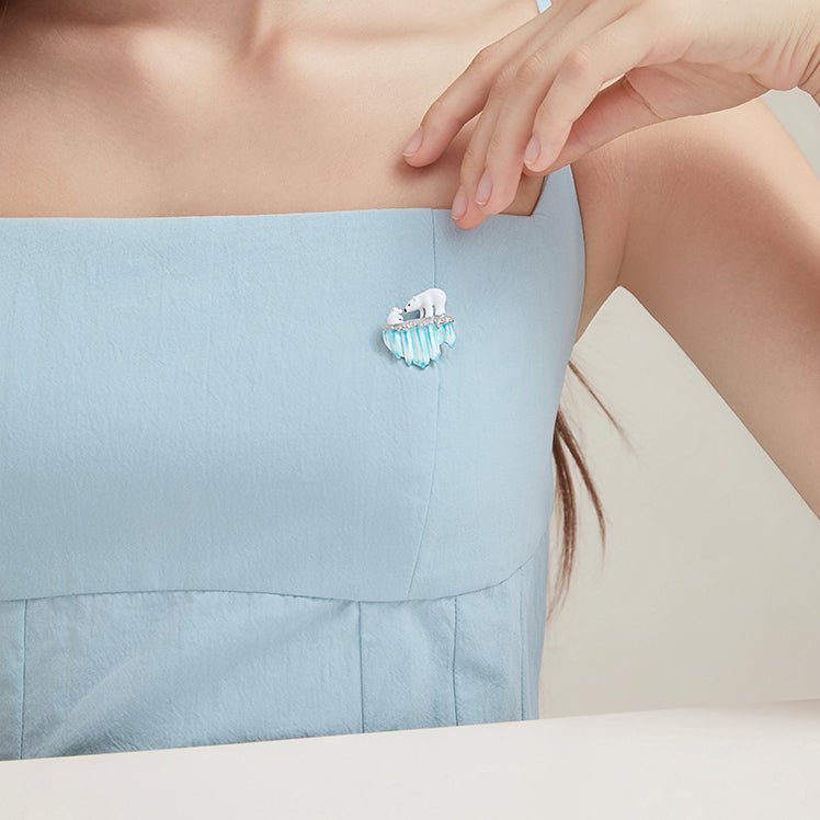 Polar Bear Brooch