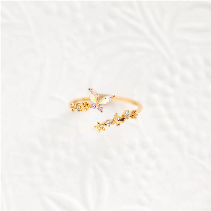 Selenichast Butterfly Dainty Ring