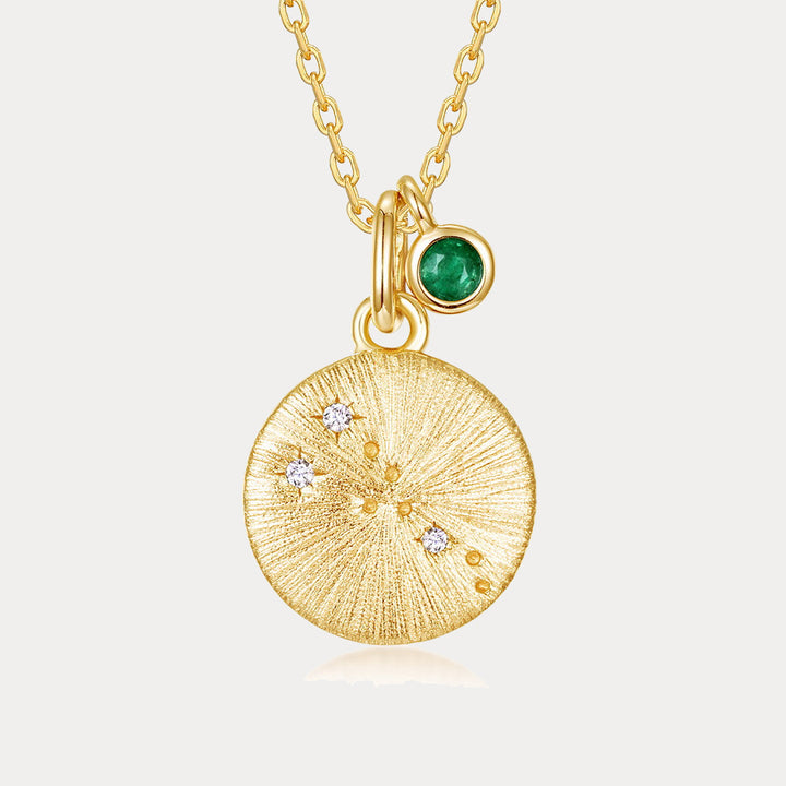 Zodiac Birthstone Necklace-Taurus&Emerald