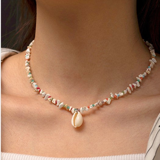 Conch Shell Bead Necklace