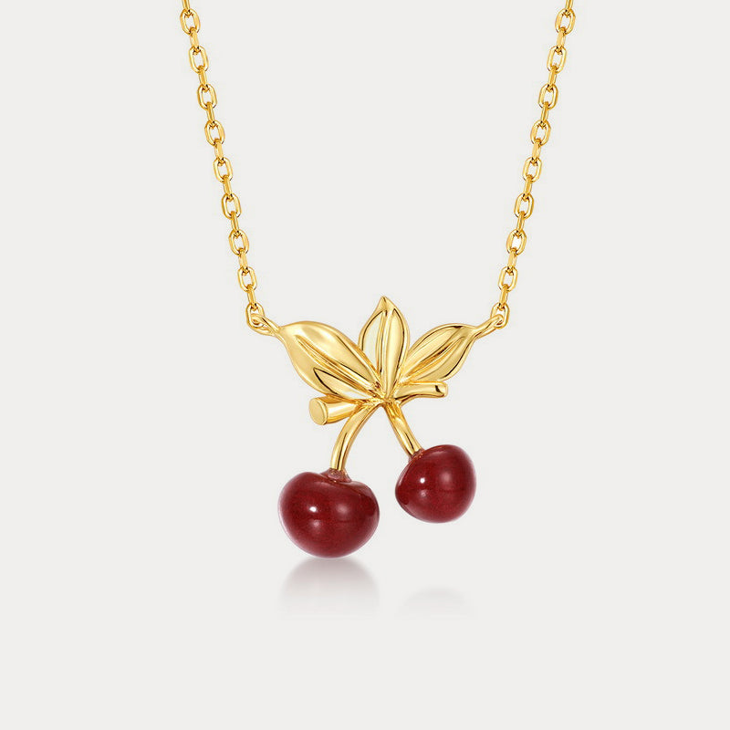 Selenichast Gold Cherry Necklace
