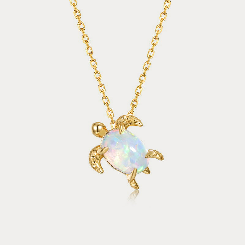 Selenichast Opal Turtle Necklace