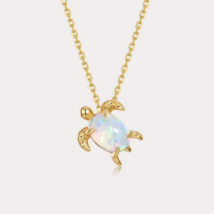 Selenichast Opal Turtle Necklace