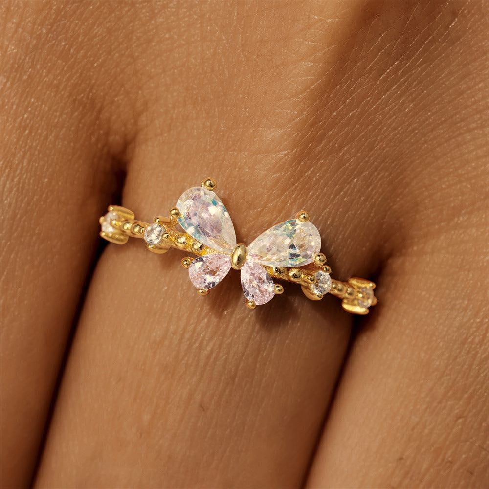 Selenichast Gold Butterfly Ring
