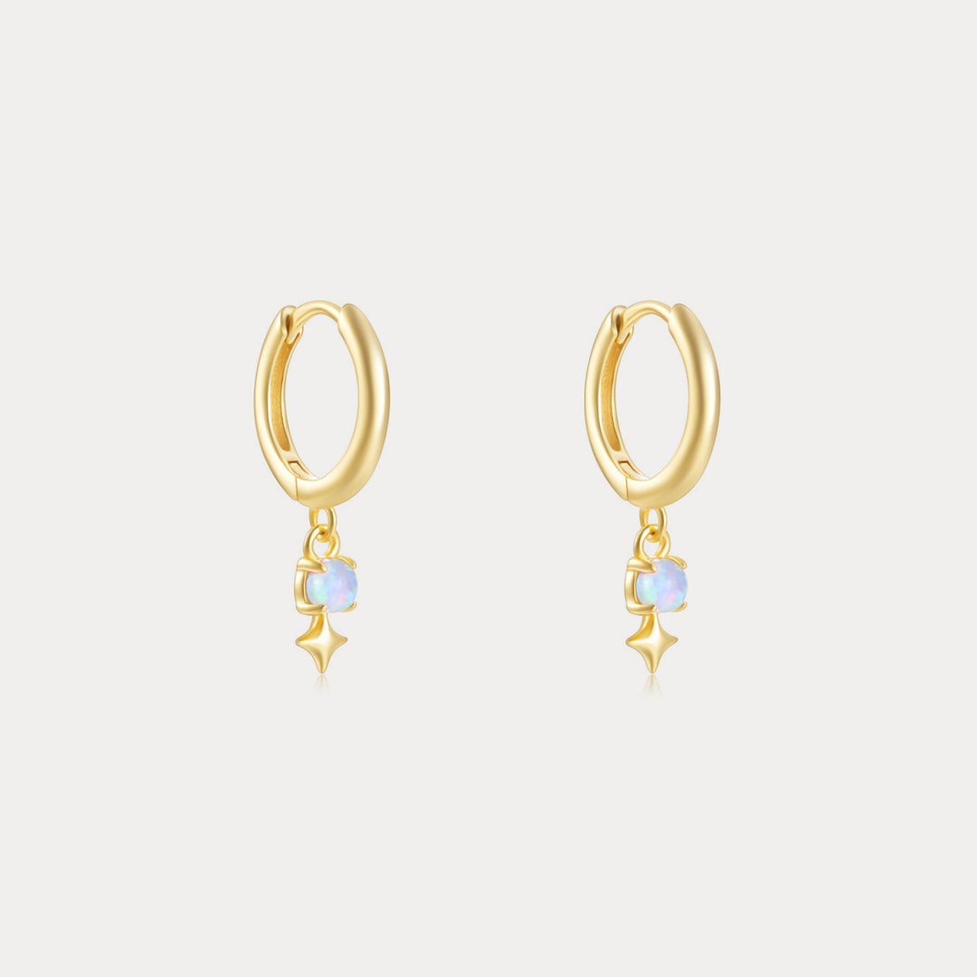Selenichast Opal Huggie earrings