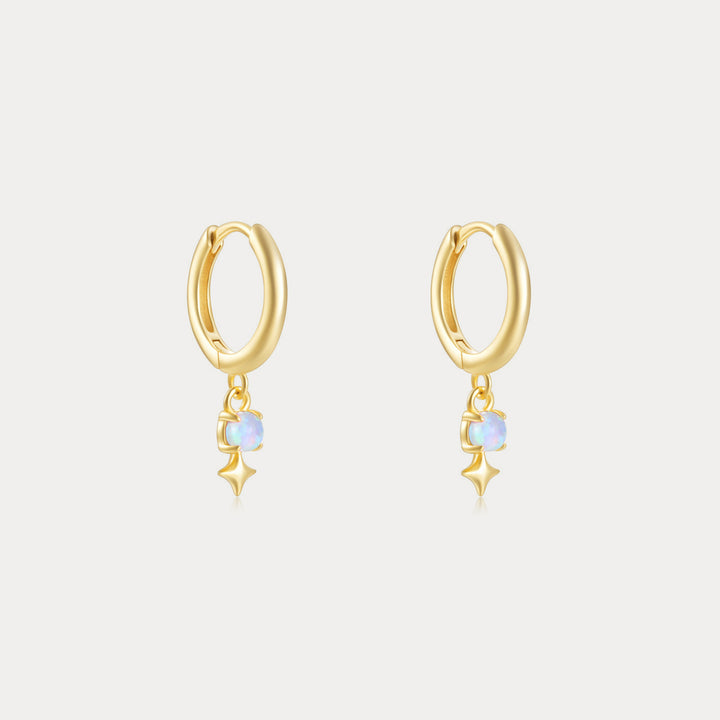 Selenichast Opal Huggie earrings