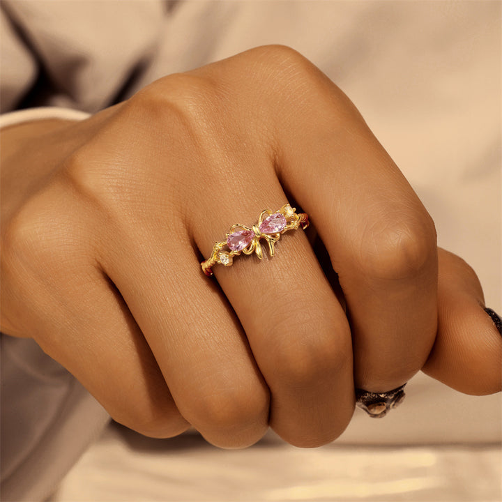 Selenichast Pink Bow Ring