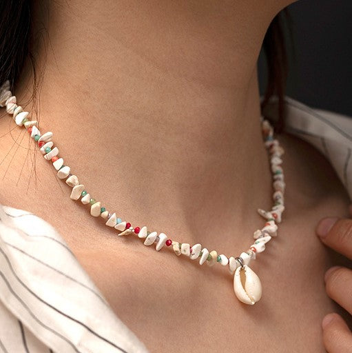Conch Shell Bead Necklace