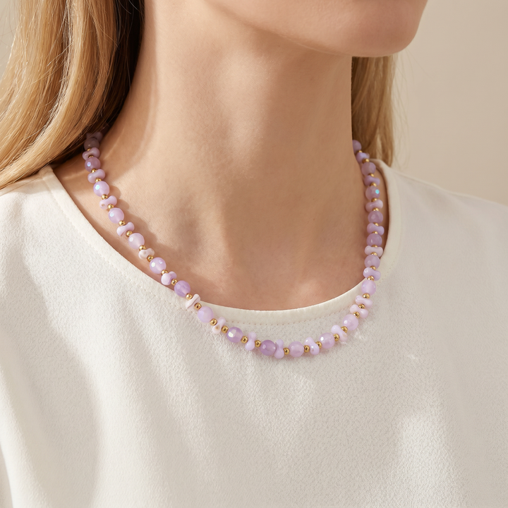 Amethyst Beaded Necklace