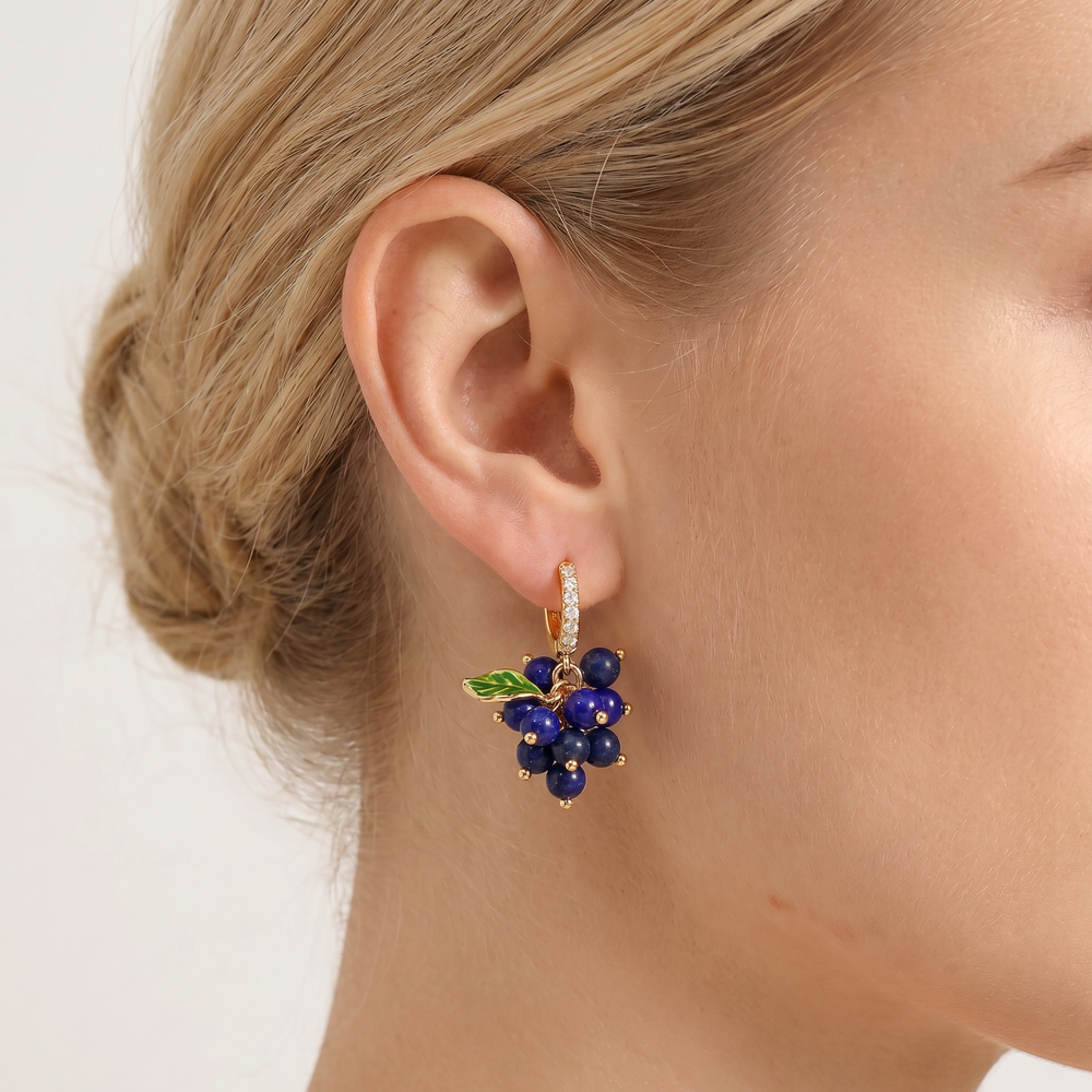 Blueberry Huggie Earrings Selenichast 