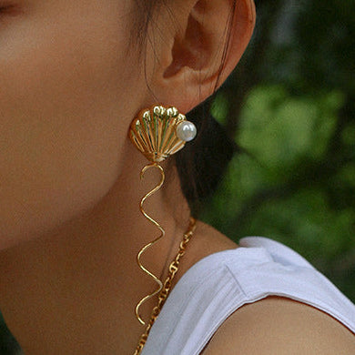 Selenichast Shell Dangle Earrings Summer Jewelry