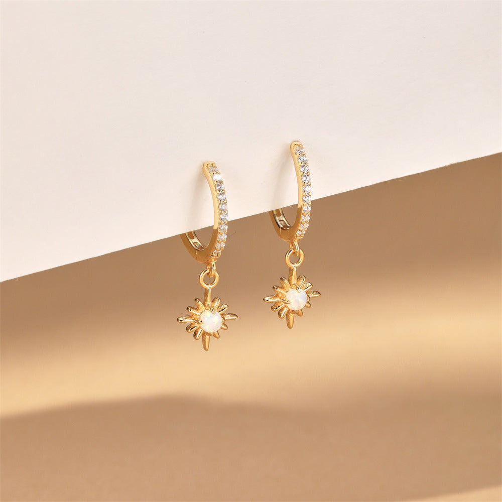 Star Huggie Hoop Earrings