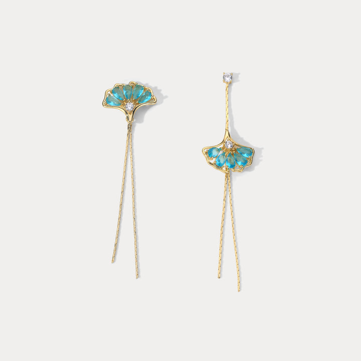 Selenichast Ginkgo Leaf Dangle Earrings