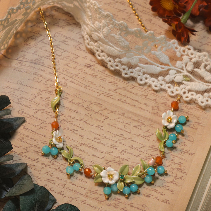 Blueberry Flower Necklace