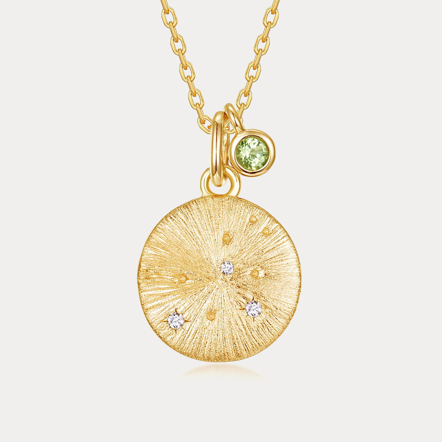 Zodiac Birthstone Necklace-Leo&Peridot