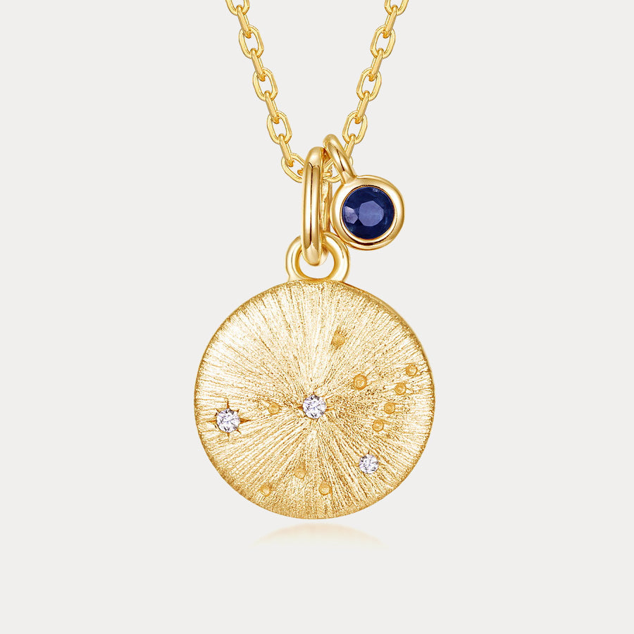 Zodiac Birthstone Necklace-Virgo&Sapphire