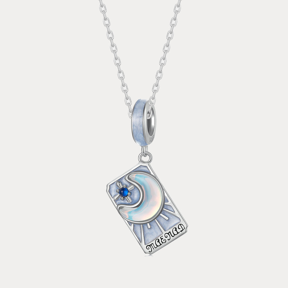 Silver Tarot Card Necklace