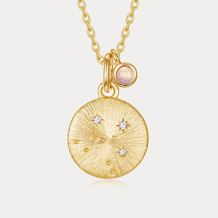 Zodiac Birthstone Necklace-Libra&Opal