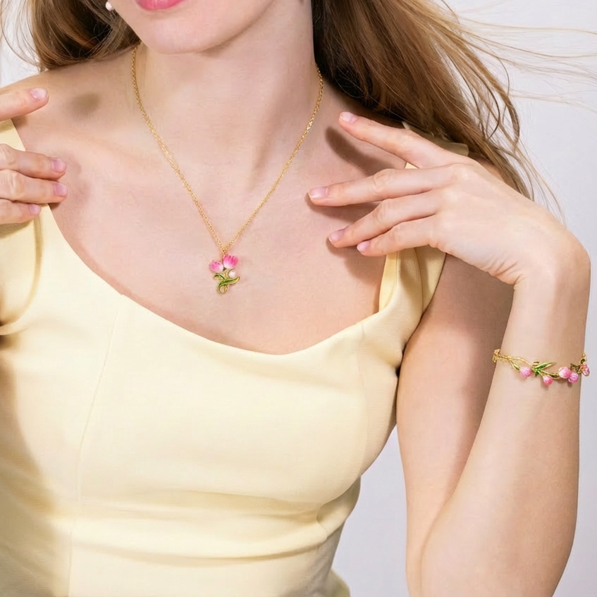 Enamel Tulip Jewelry Selenichast 