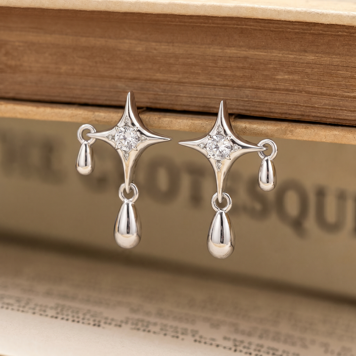 Selenichast Four Point Star Earrings