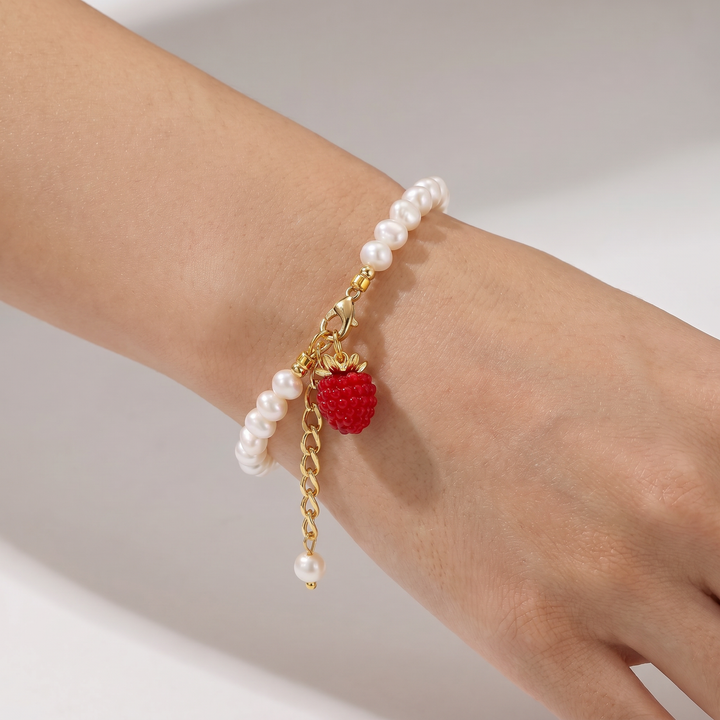 Raspberry Pearl Bracelet Selenichast