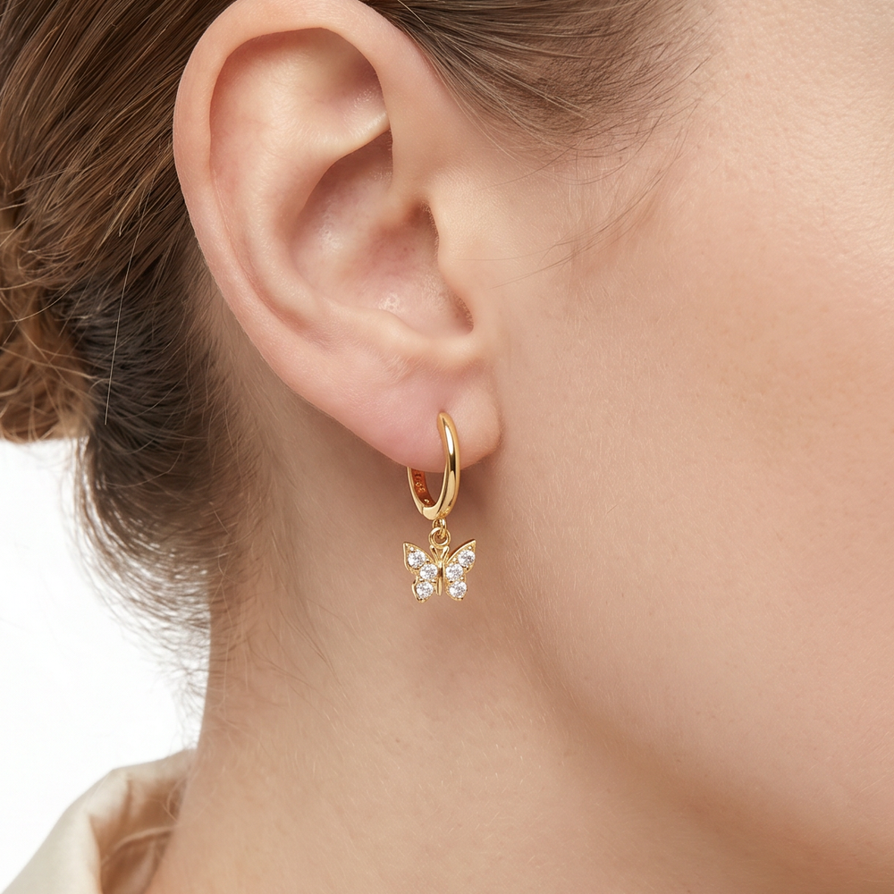 Selenichast Butterfly Huggie Earrings
