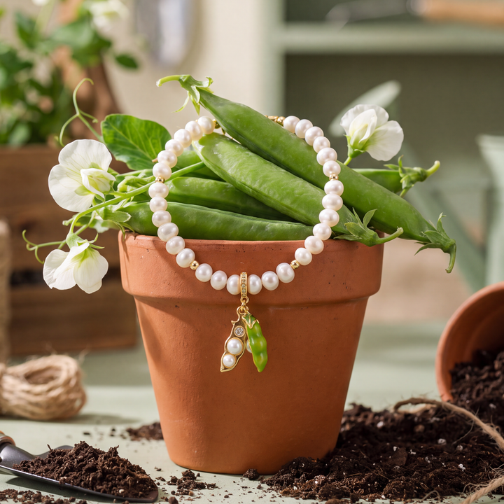 Pea Pod Pearl Bracelet