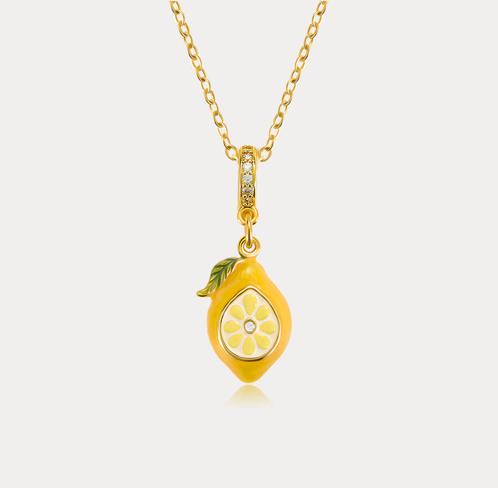 Selenichast Lemon Fruit Necklace
