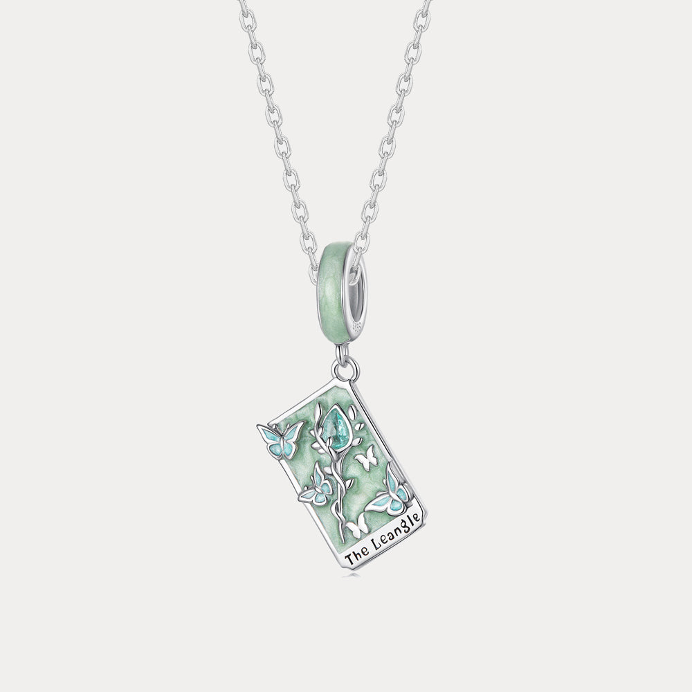 Silver Tarot Card Necklace