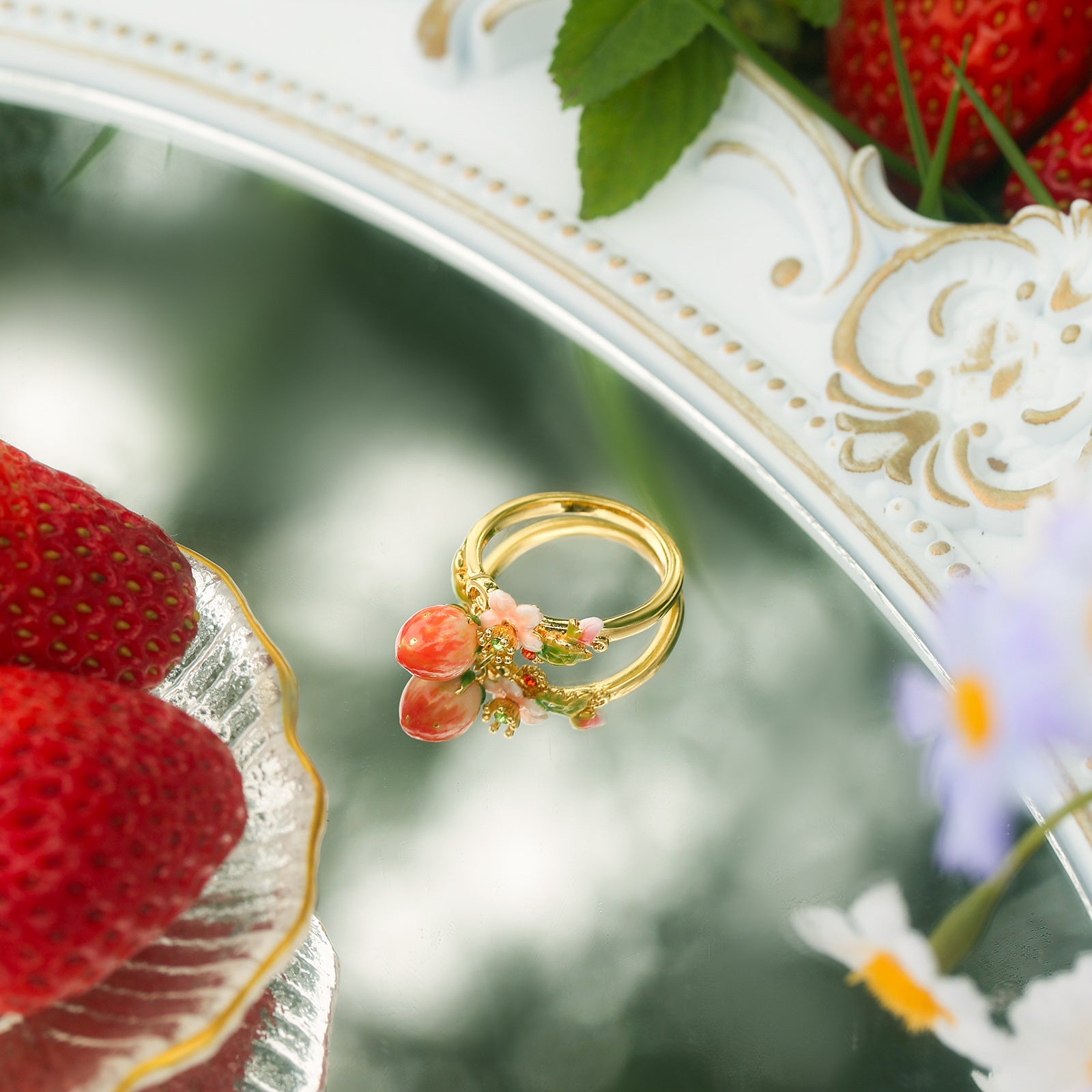 Strawberry Flower Ring