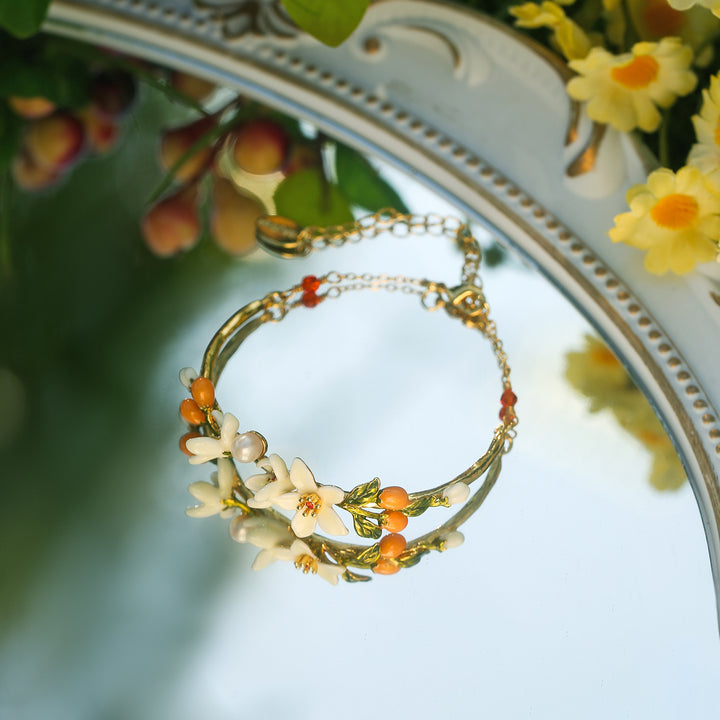 Dainty Orange Blossom Bracelet