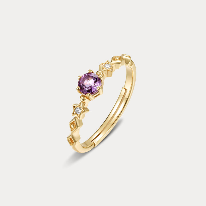 Amethyst Star Ring