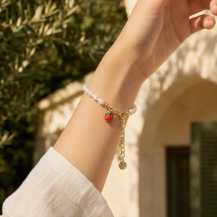 Strawberry Pearl Bracelet