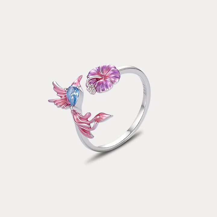 Silver Hummingbird Ring
