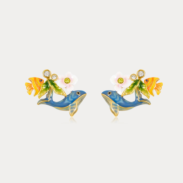 Selenichast Whale Stud Earrings Animal Jewelry