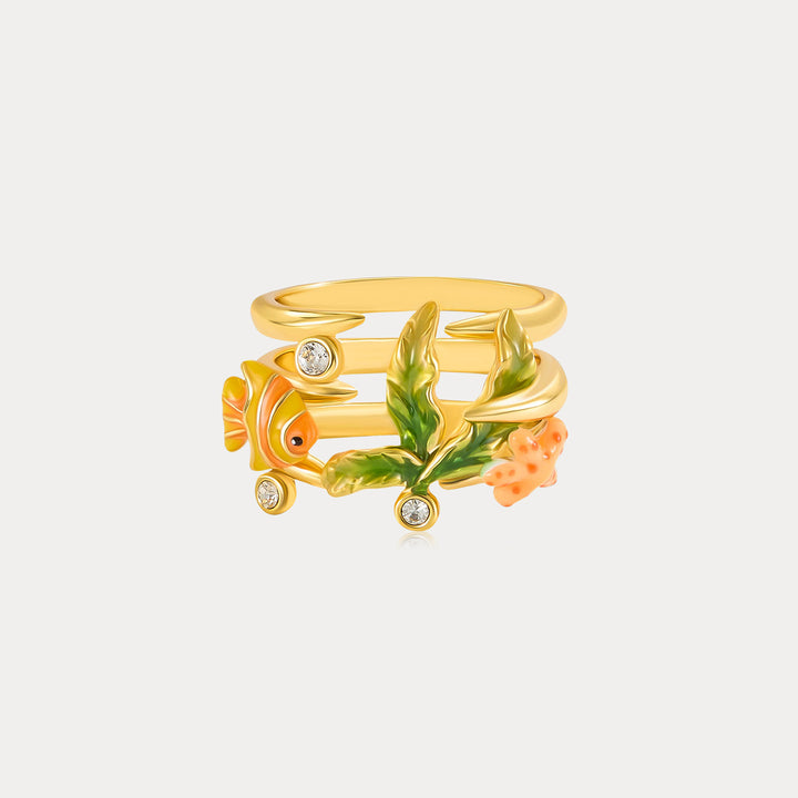 Selenichast Clownfish Ring Animal Jewelry