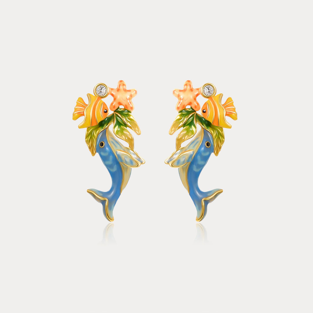 Selenichast Whale Earrings Animal Jewelry