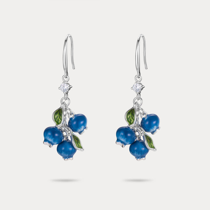 Silver Blueberry Earrings