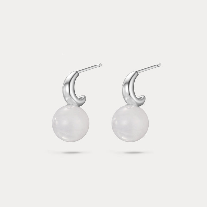 Selenichast Sterling Silver Crystal Stud Earrings