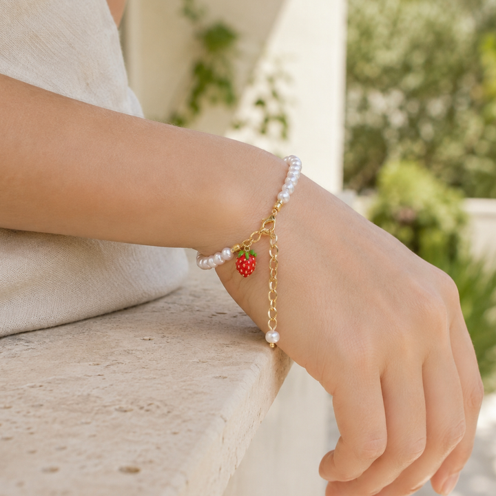 Strawberry Pearl Bracelet