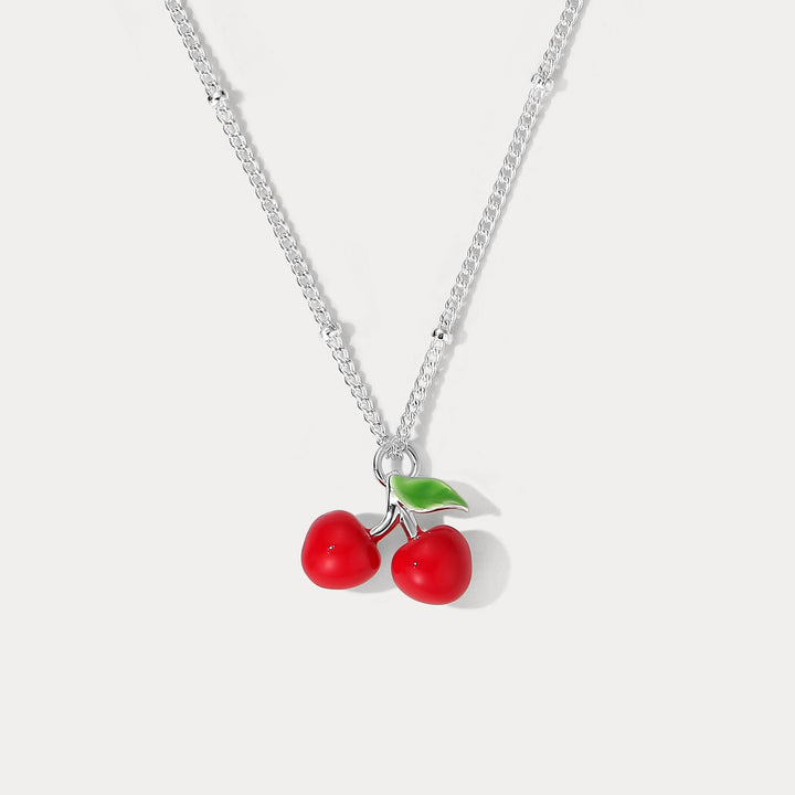 Selenichast Silver Cherry Necklace
