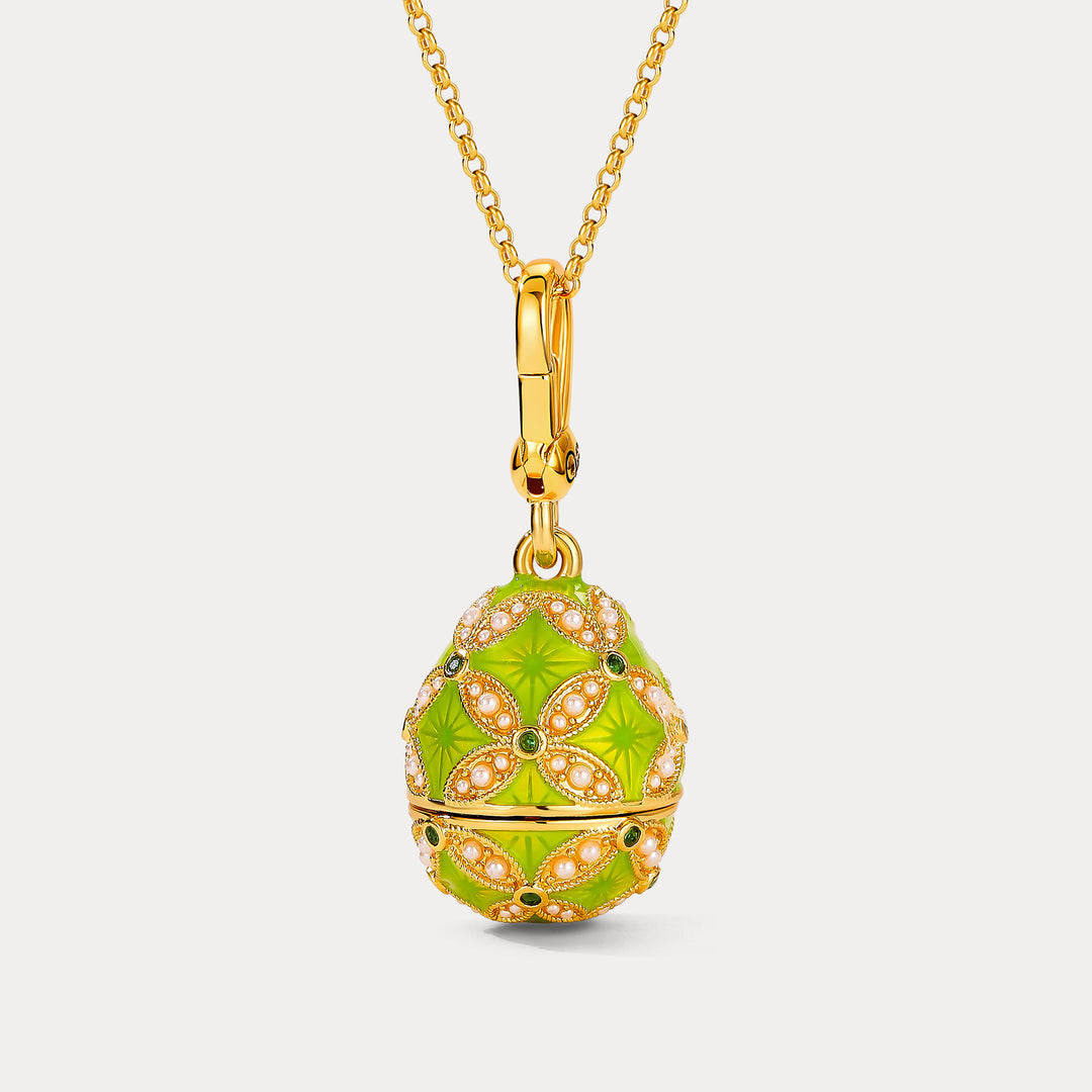 Selenichast Monkey Egg Locket Necklace