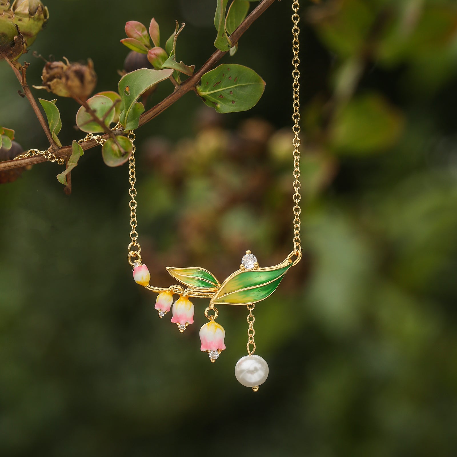 アクセサリー lily Lily of the Valley Necklace // Made to Order – Prairie Sky Jewelry Co