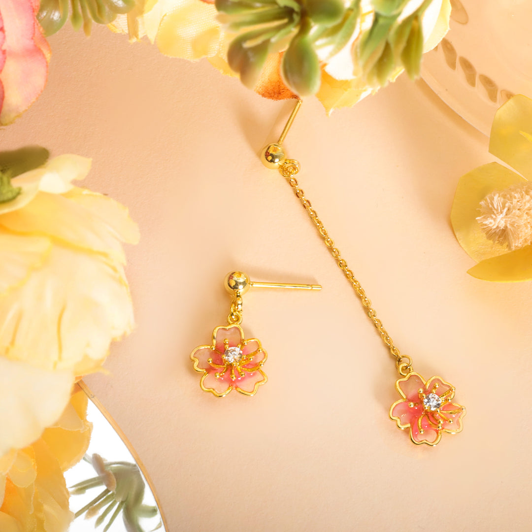 Sakura Mismatched Earrings