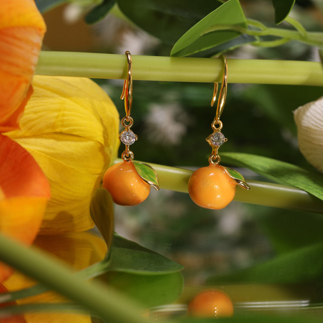 Boucles d'oreilles orange