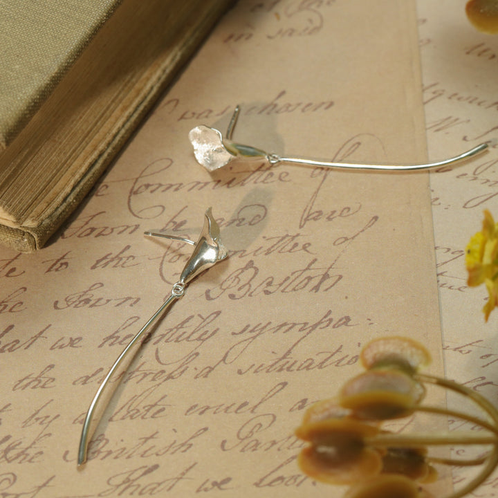 Silver Calla Lily Earrings