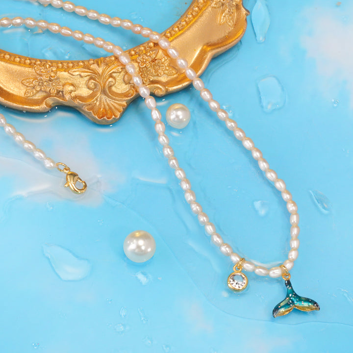 Collana di perle della coda della sirena