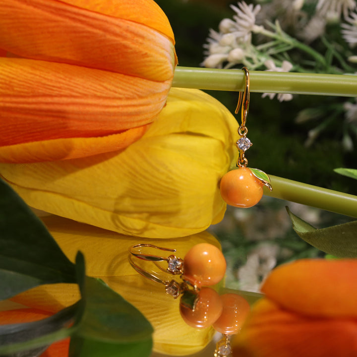 Aretes de naranja