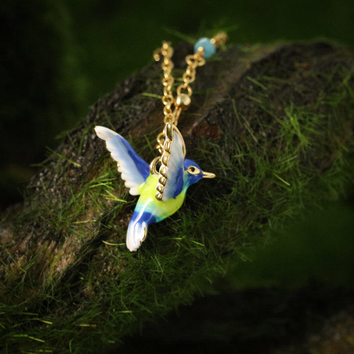 Enamel Hummingbird Bracelet