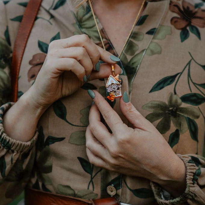 Squirrel Hut Statement Necklace